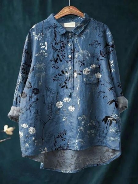 Lila - Bloemenprint Blouse