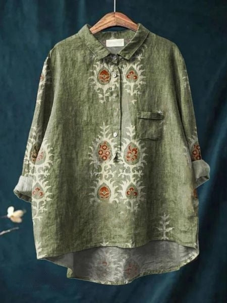 Lila - Bloemenprint Blouse