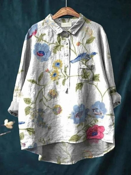 Lila - Bloemenprint Blouse