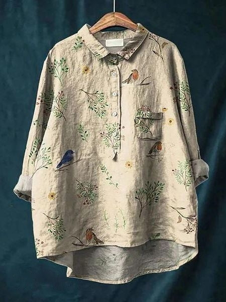 Lila - Bloemenprint Blouse