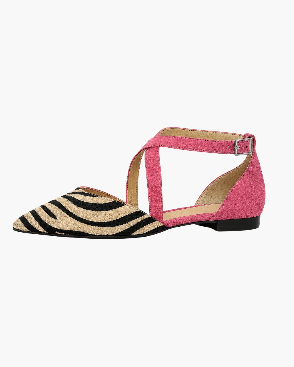 Asilia – Gestreepte Puntige Sandalen