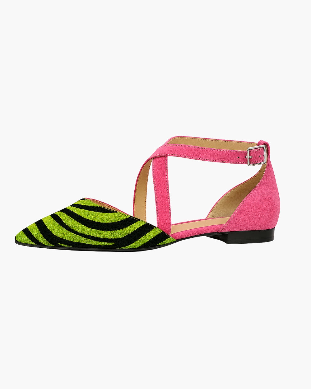 Asilia – Gestreepte Puntige Sandalen