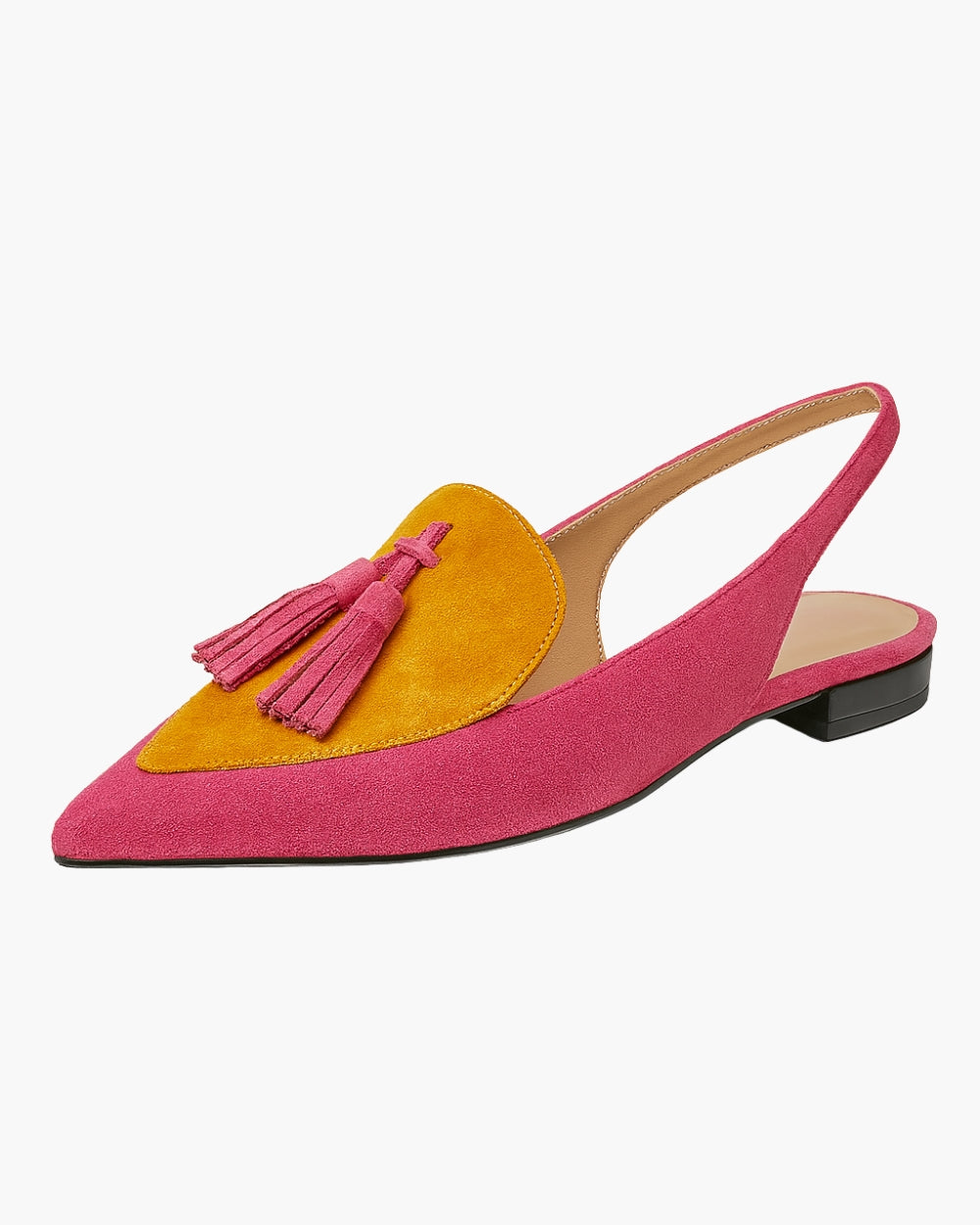 Quelia – Puntige Slingbacks met Franje