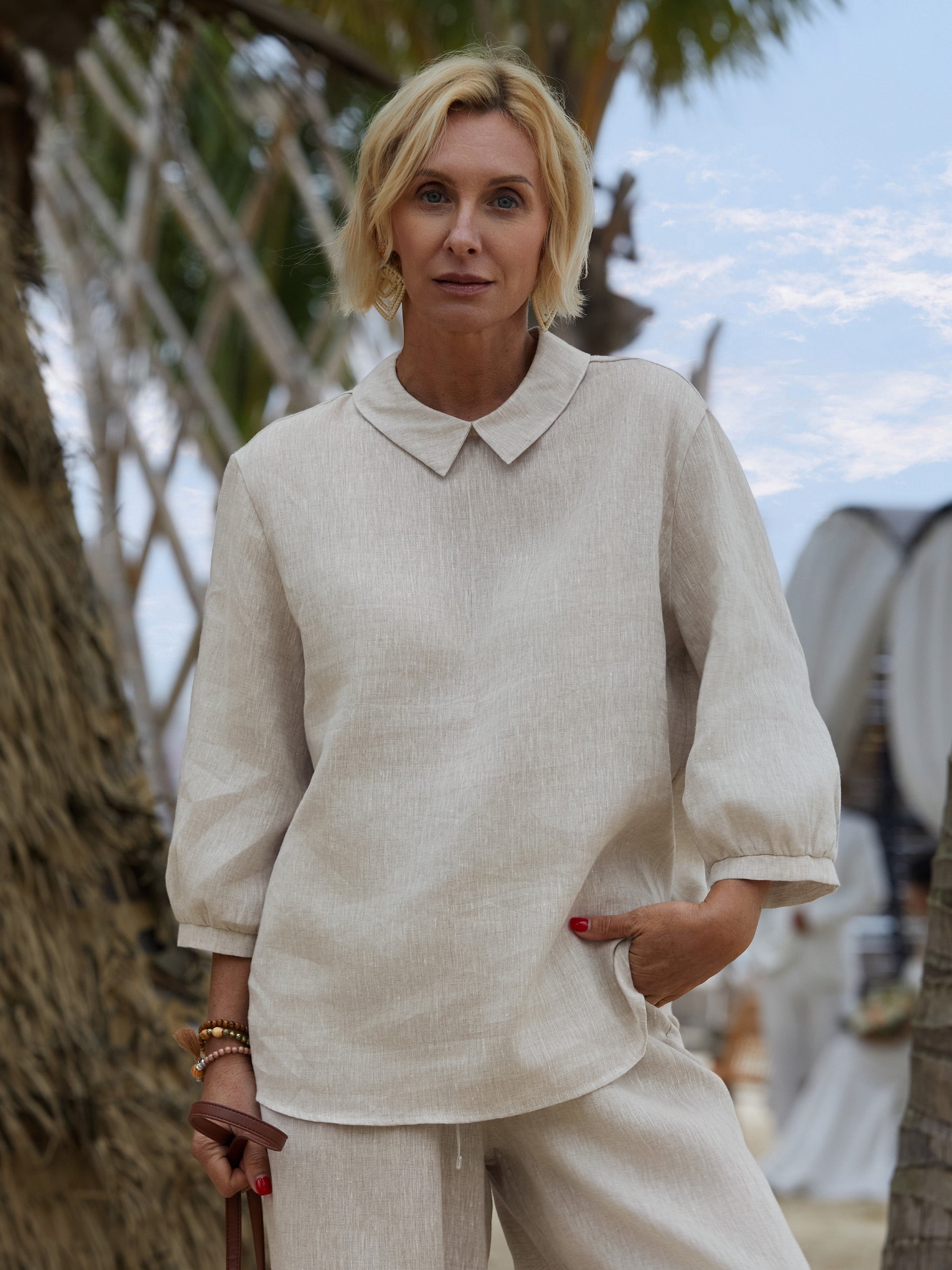 Grace | Klassieke Blouse met Lange Mouwen voor Alledaagse Elegantie