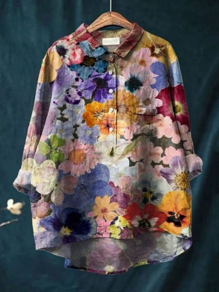 Lila - Bloemenprint Blouse