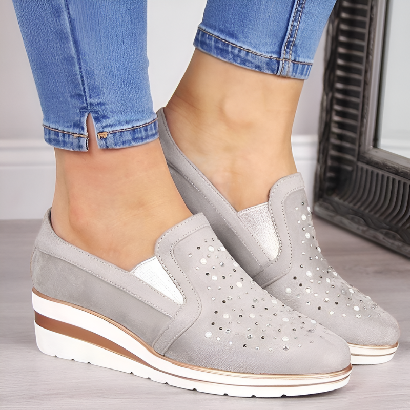Lisa™ | Orthopedische Sleehak Loafers met Strass-steentjes