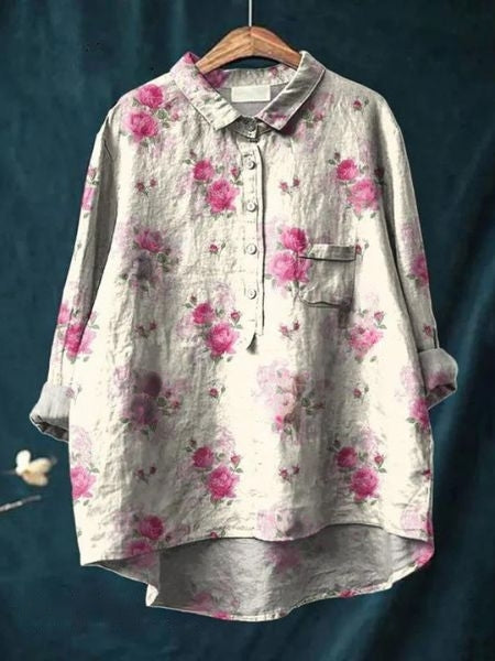 Lila - Bloemenprint Blouse