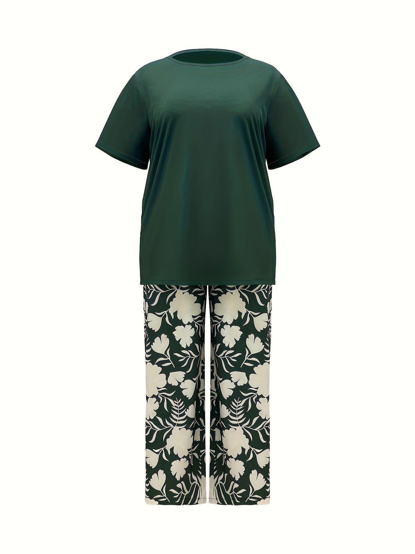 Europese en Amerikaanse Plus Size Damesmode Bedrukte 2-delige Set
