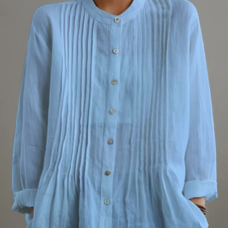 Viola™ - Blouse met relaxte plooien