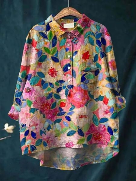 Lila - Bloemenprint Blouse