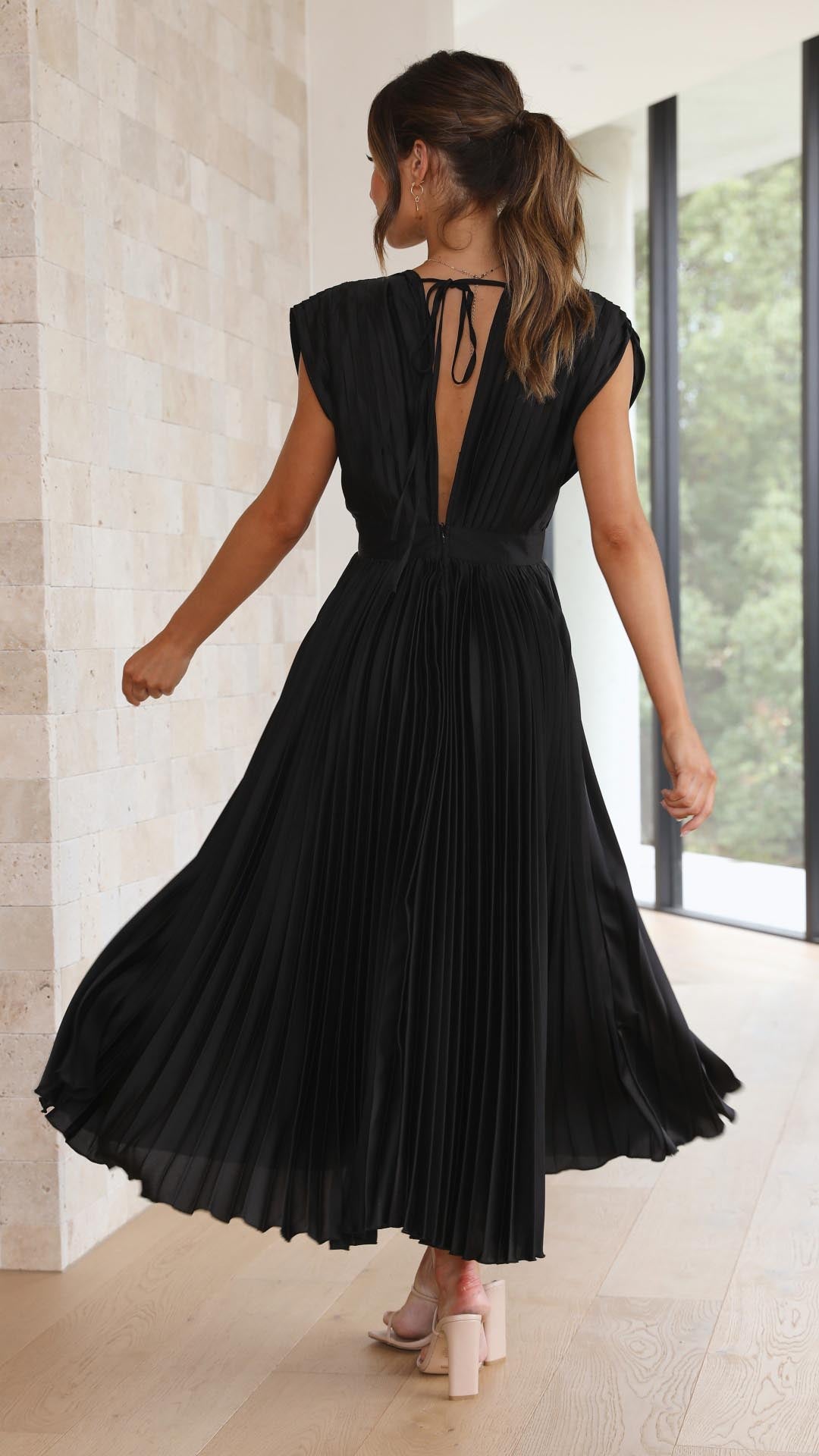 Maria - Elegant Geplooide Jurk