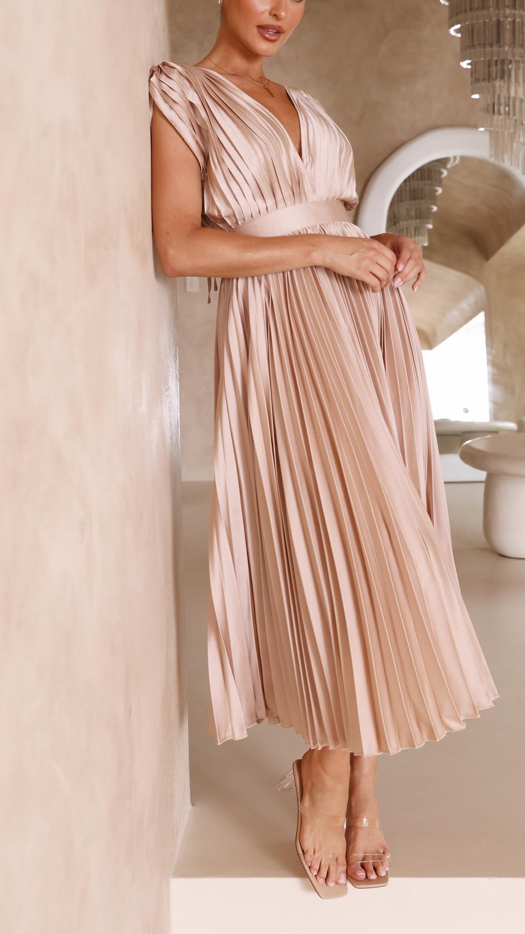 Maria - Elegant Geplooide Jurk