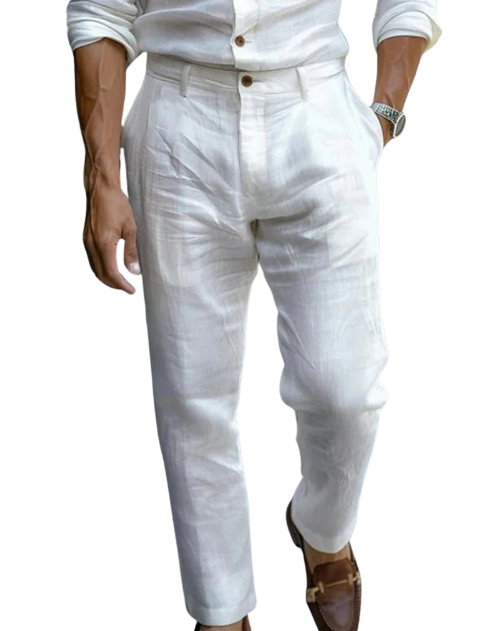 Moretti | Luchtige Linnen Broek