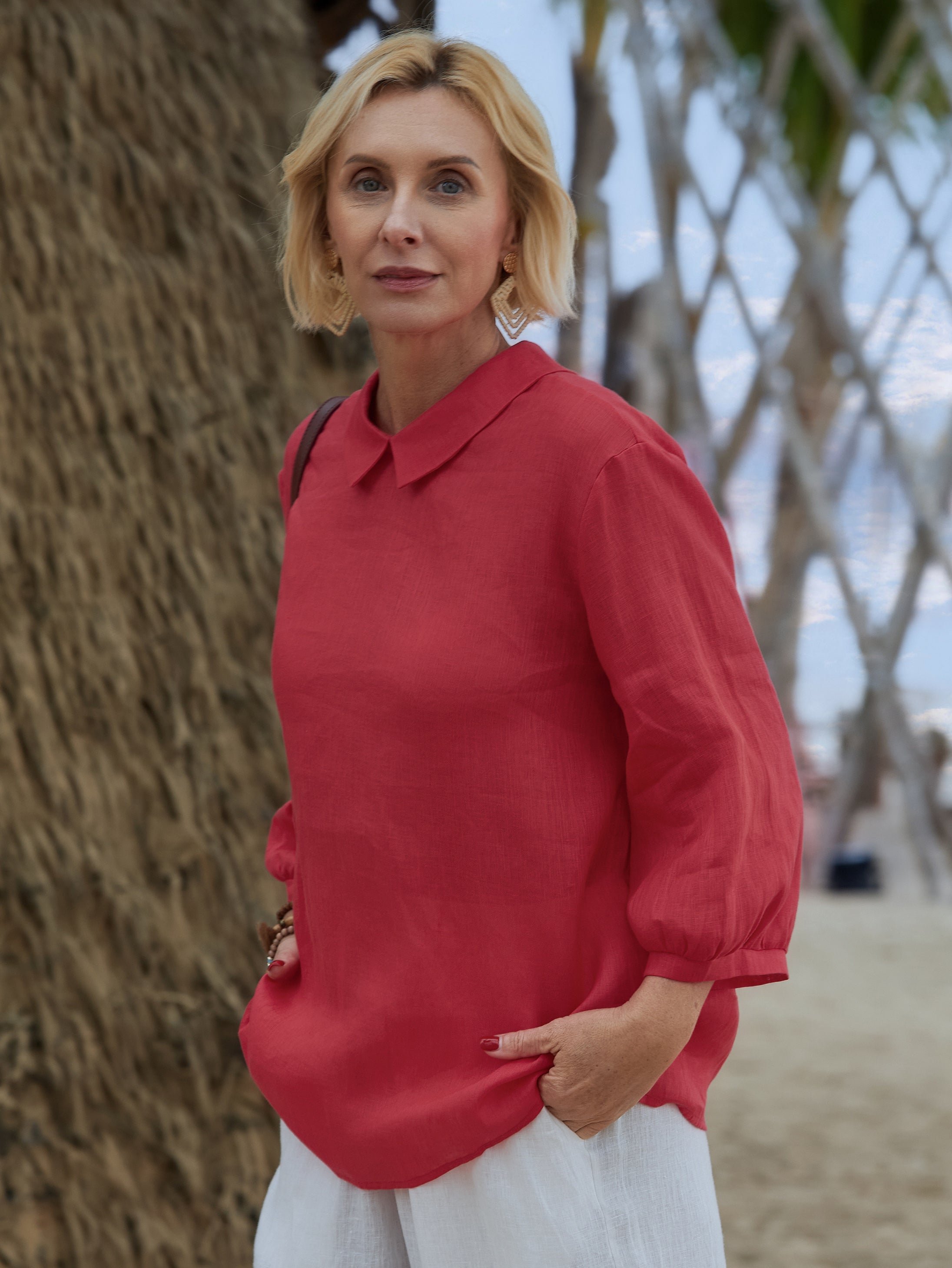 Grace | Klassieke Blouse met Lange Mouwen voor Alledaagse Elegantie