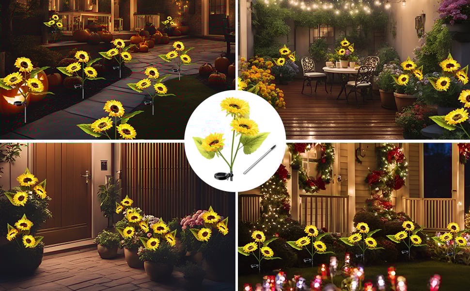 FloralGlow - Zonne-energie LED-zonnebloem tuinverlichting