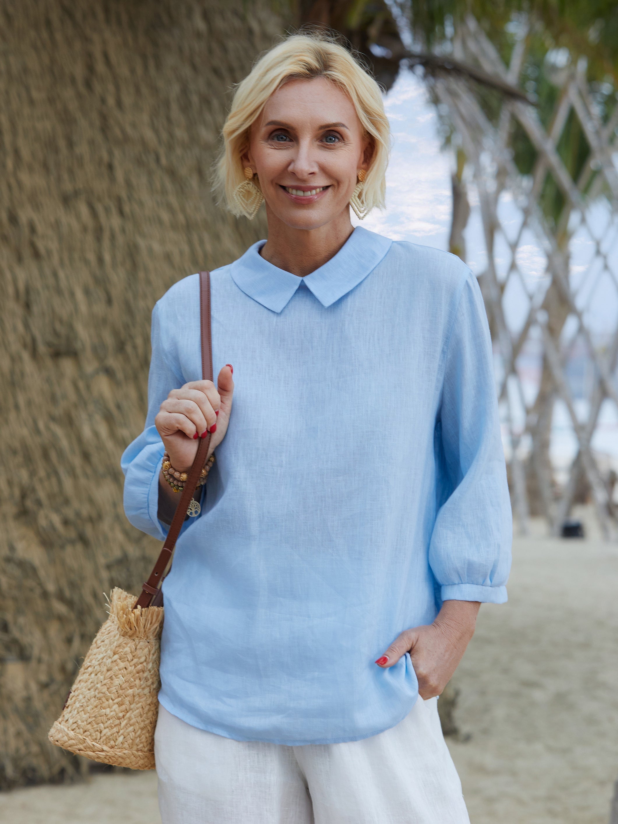 Grace | Klassieke Blouse met Lange Mouwen voor Alledaagse Elegantie