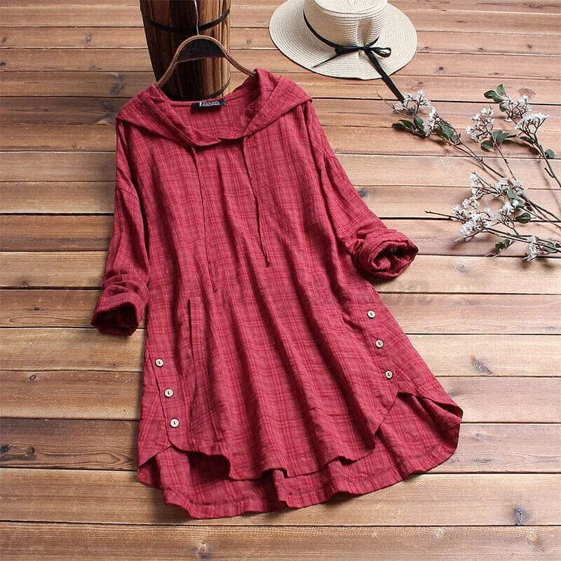 Eliana Linnen Tuniek Hoodie