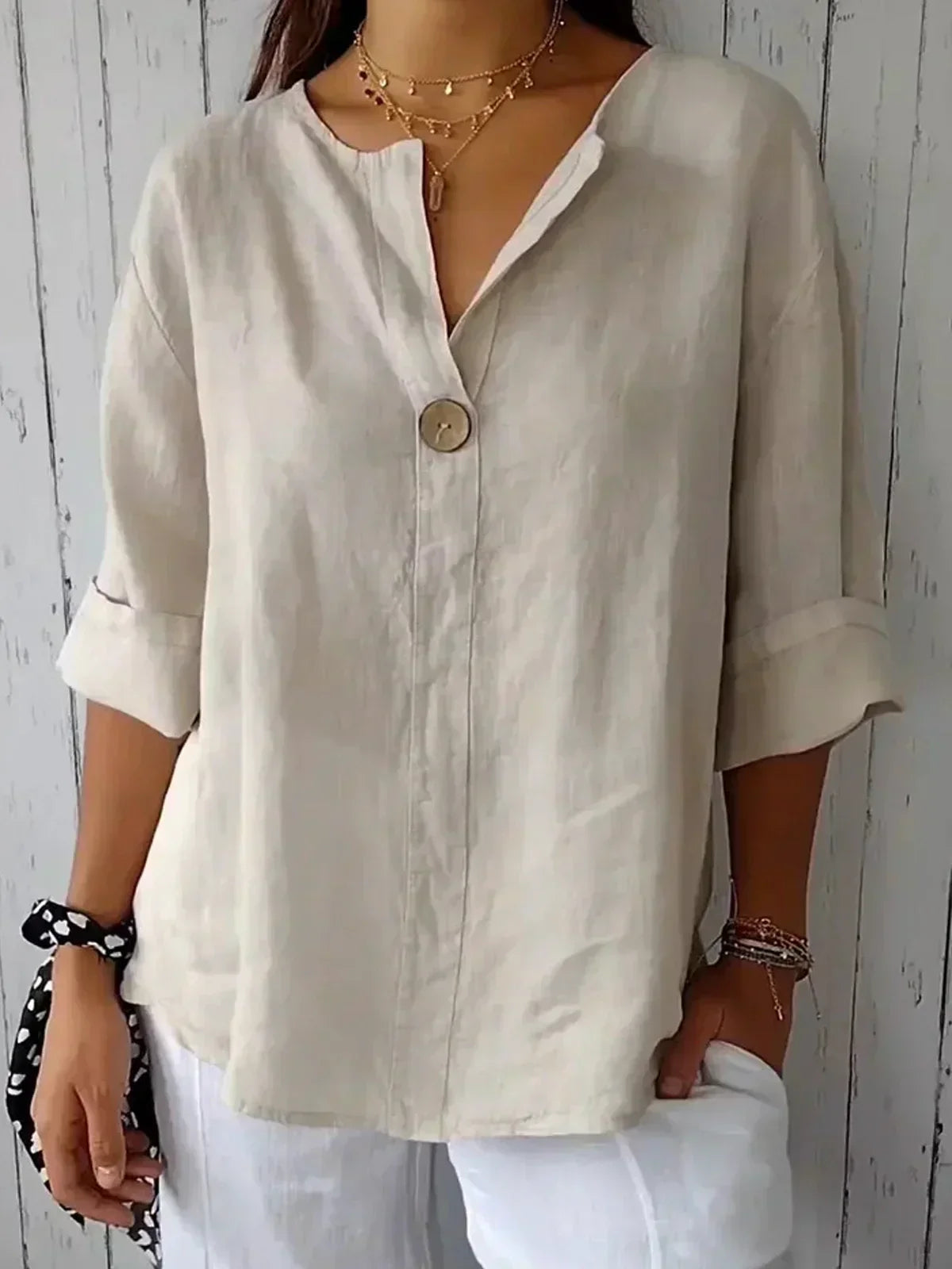 Jessa - Casual V-Hals blouse