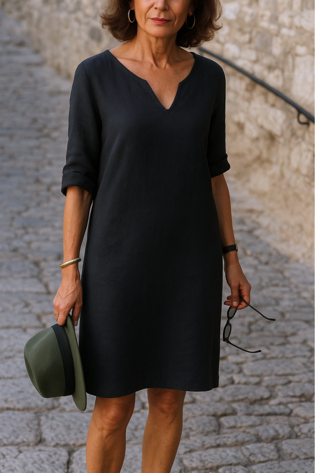 Demi - Elegante V-hals jurk