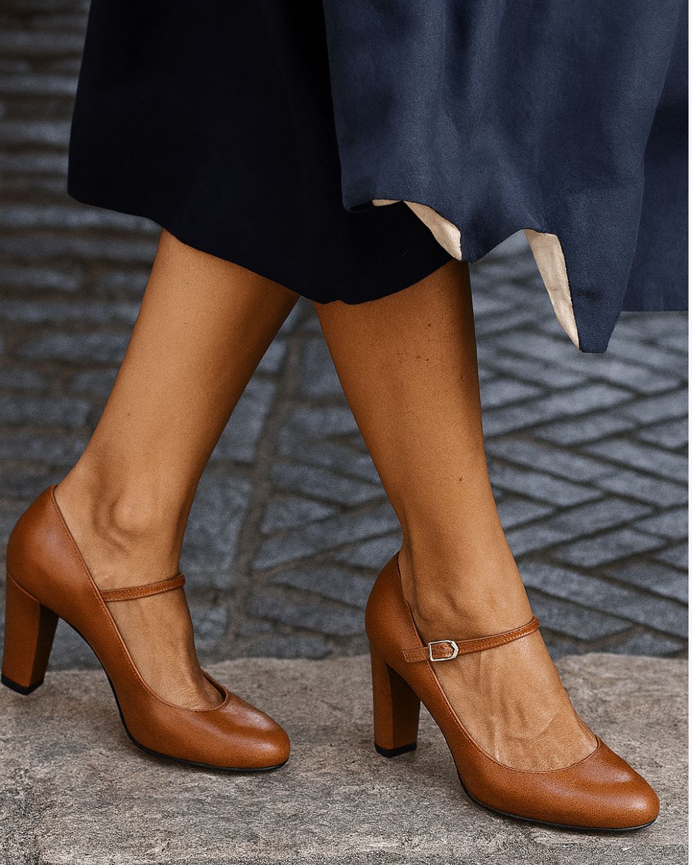 Jolvia – Hakken Sandalen met Brede Hak
