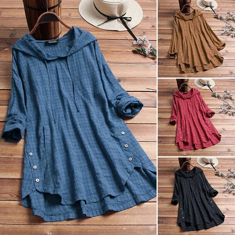 Eliana Linnen Tuniek Hoodie