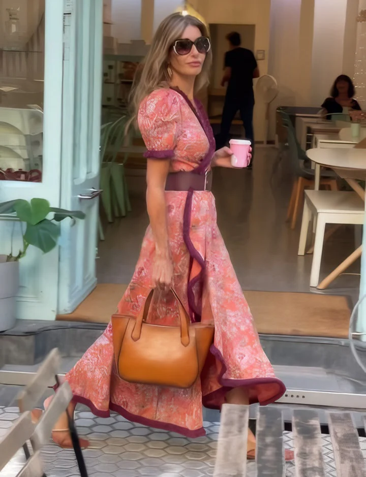 Sofie – Maxi Jurk met Korte Mouwen