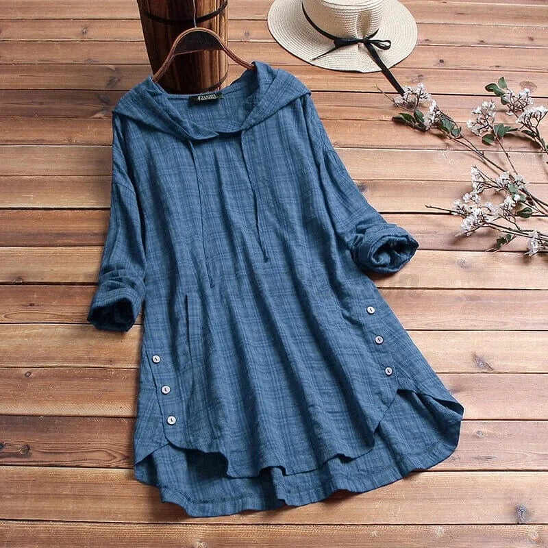 Eliana Linnen Tuniek Hoodie