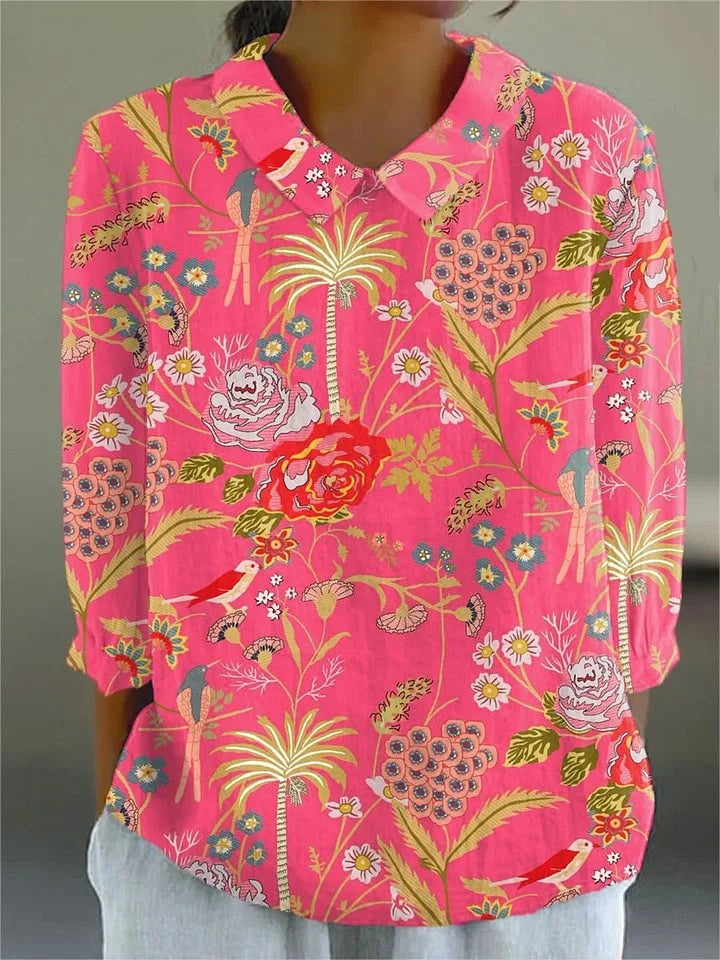 Elle | Vintage kleurrijke blouse