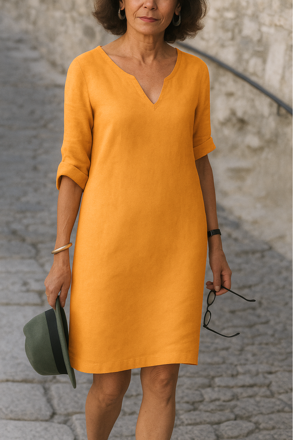 Demi - Elegante V-hals jurk