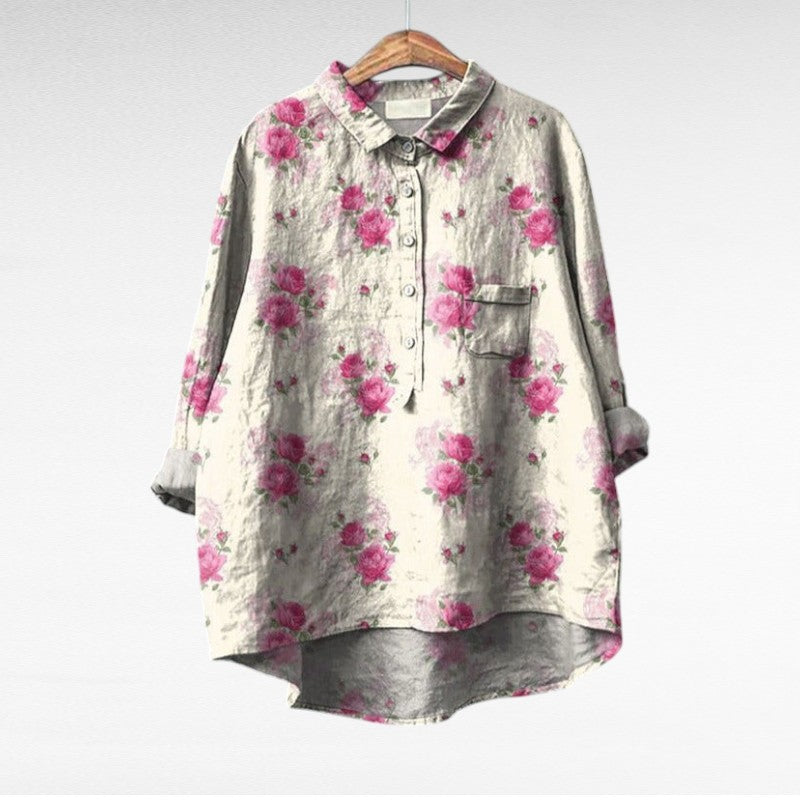 Sara - Klassieke Bloemenblouses