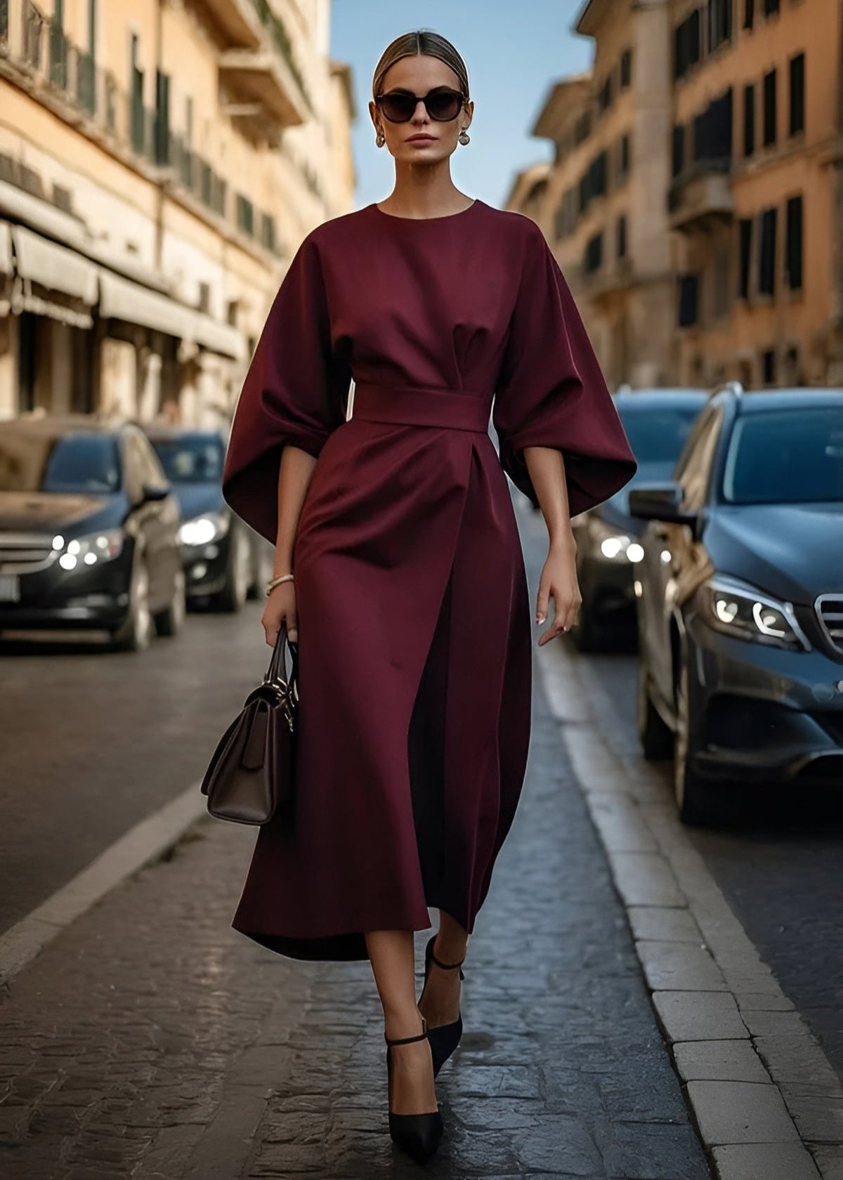 Victoria - Elegante Jurk met Mouwen
