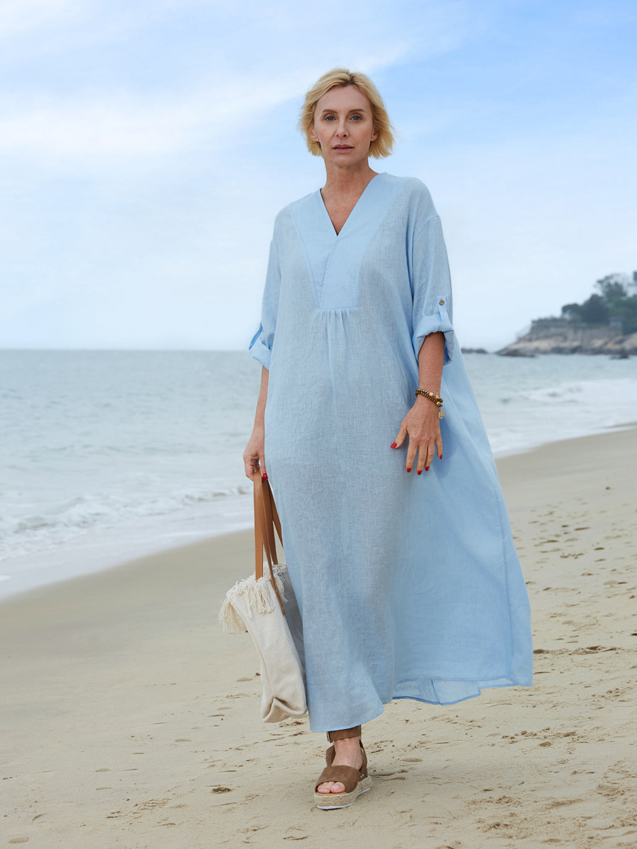 Rosie | Relaxed Maxi Jurk met Zakken
