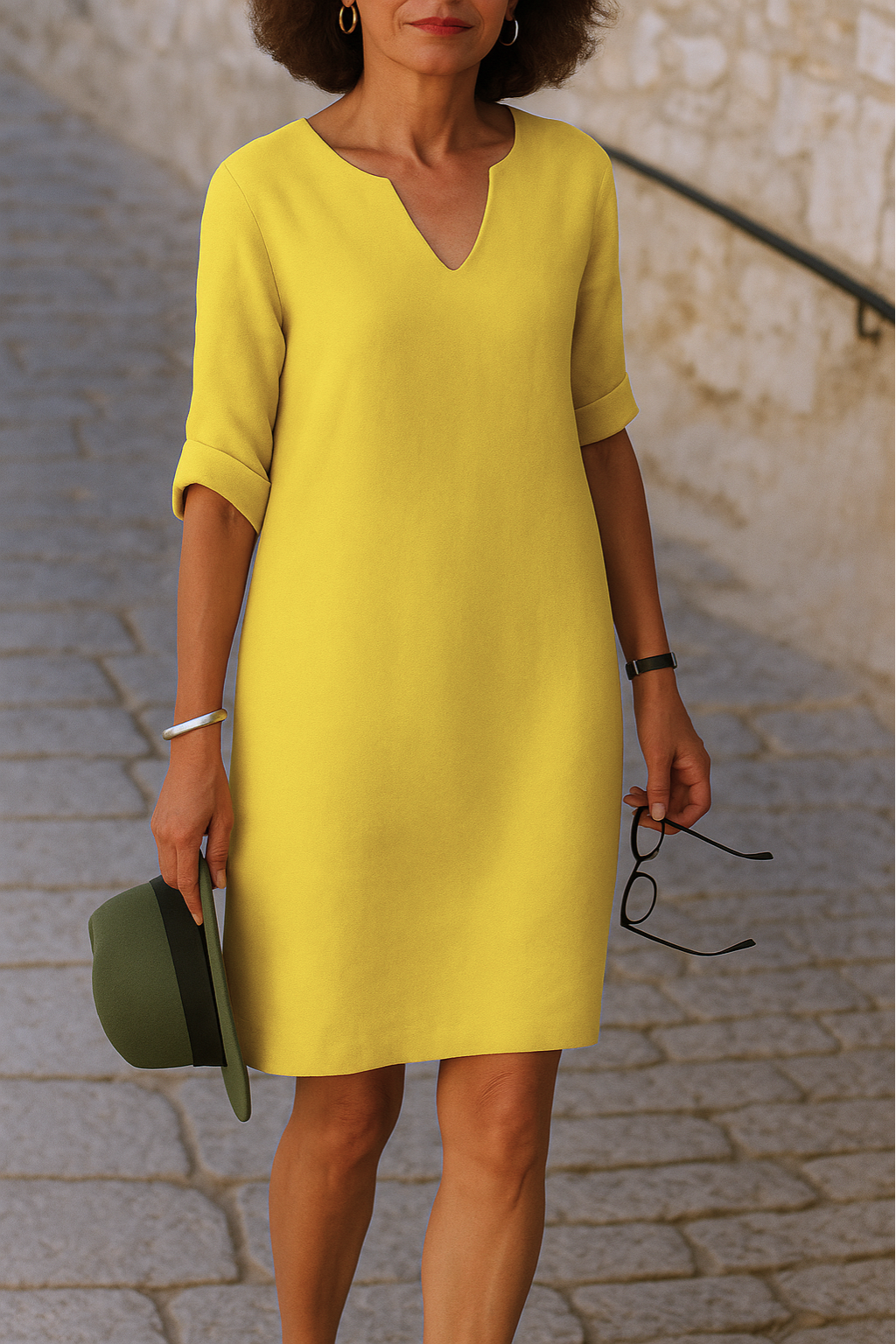 Demi - Elegante V-hals jurk