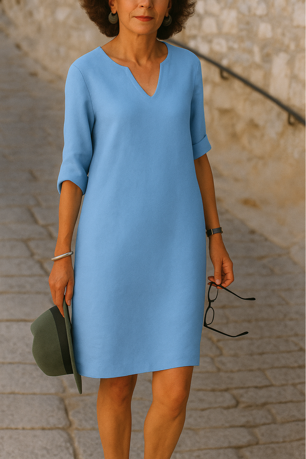 Demi - Elegante V-hals jurk