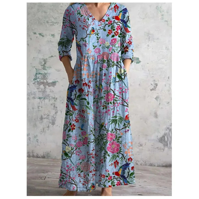 Freya - Bloemen Boho Jurk