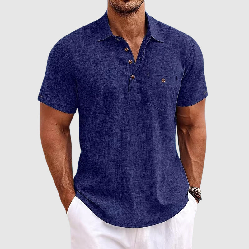 Theodore Willow Linnen Polo Shirt