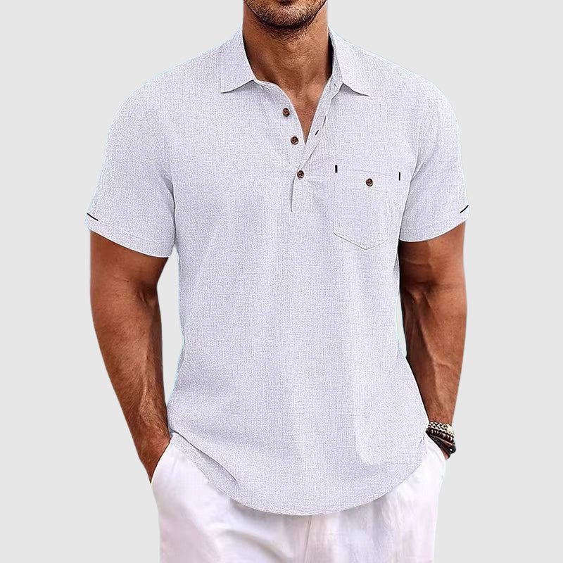 Theodore Willow Linnen Polo Shirt