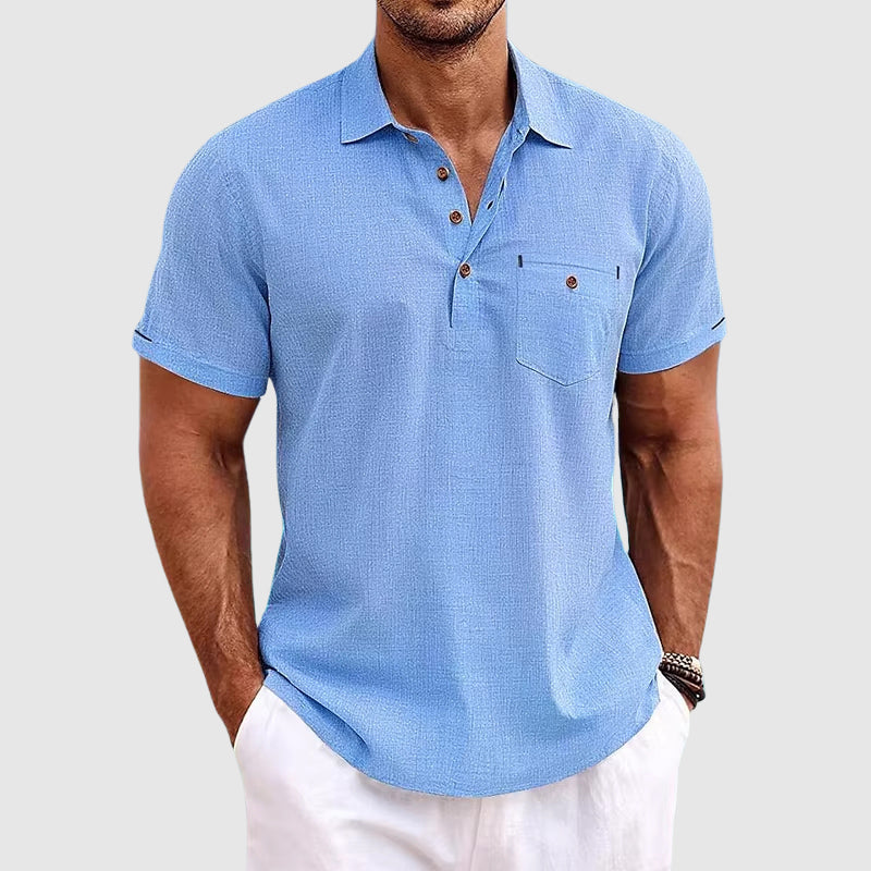 Theodore Willow Linnen Polo Shirt