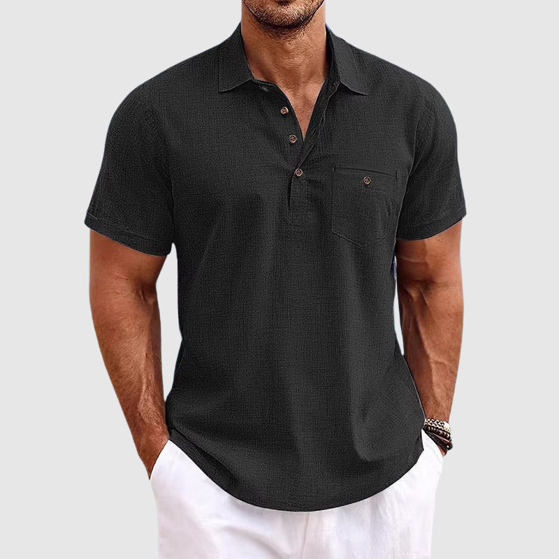 Theodore Willow Linnen Polo Shirt