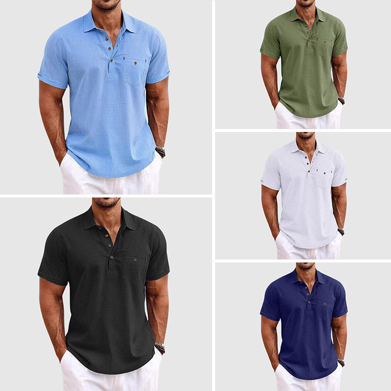 Theodore Willow Linnen Polo Shirt