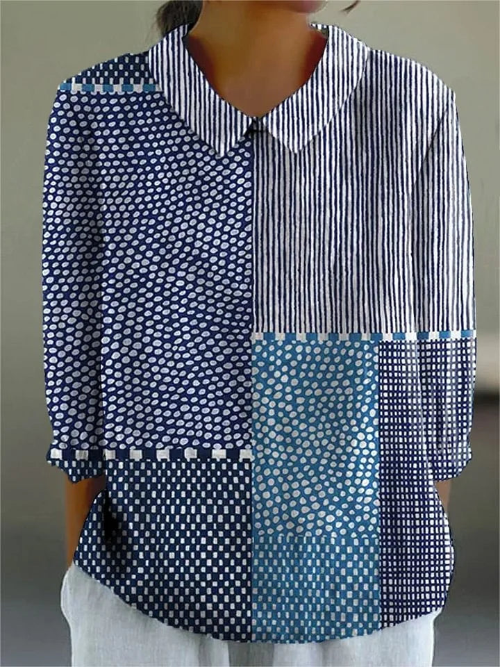 Elle | Vintage Kleurrijke Blouse