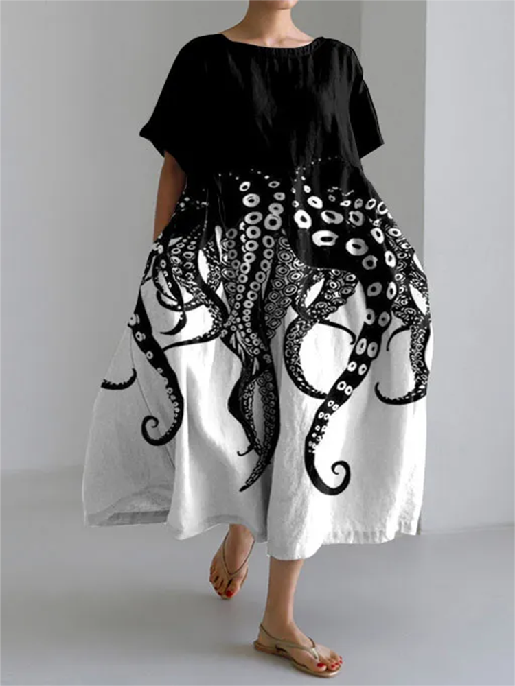 TESSA - TENTAKELDRUCK KURZARMKLEID