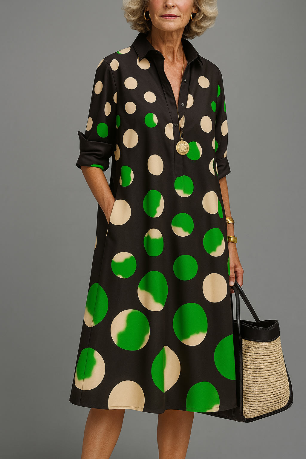 Daniela – Luxe Midi Jurk voor Moeiteloze Elegantie