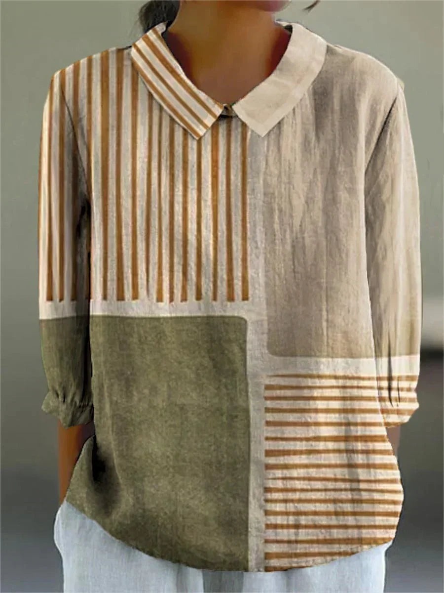 Elle | Vintage kleurrijke blouse