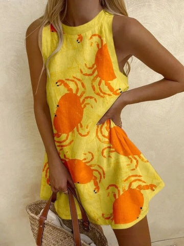 Orvienne™ | Mini-jurk met krabbenprint