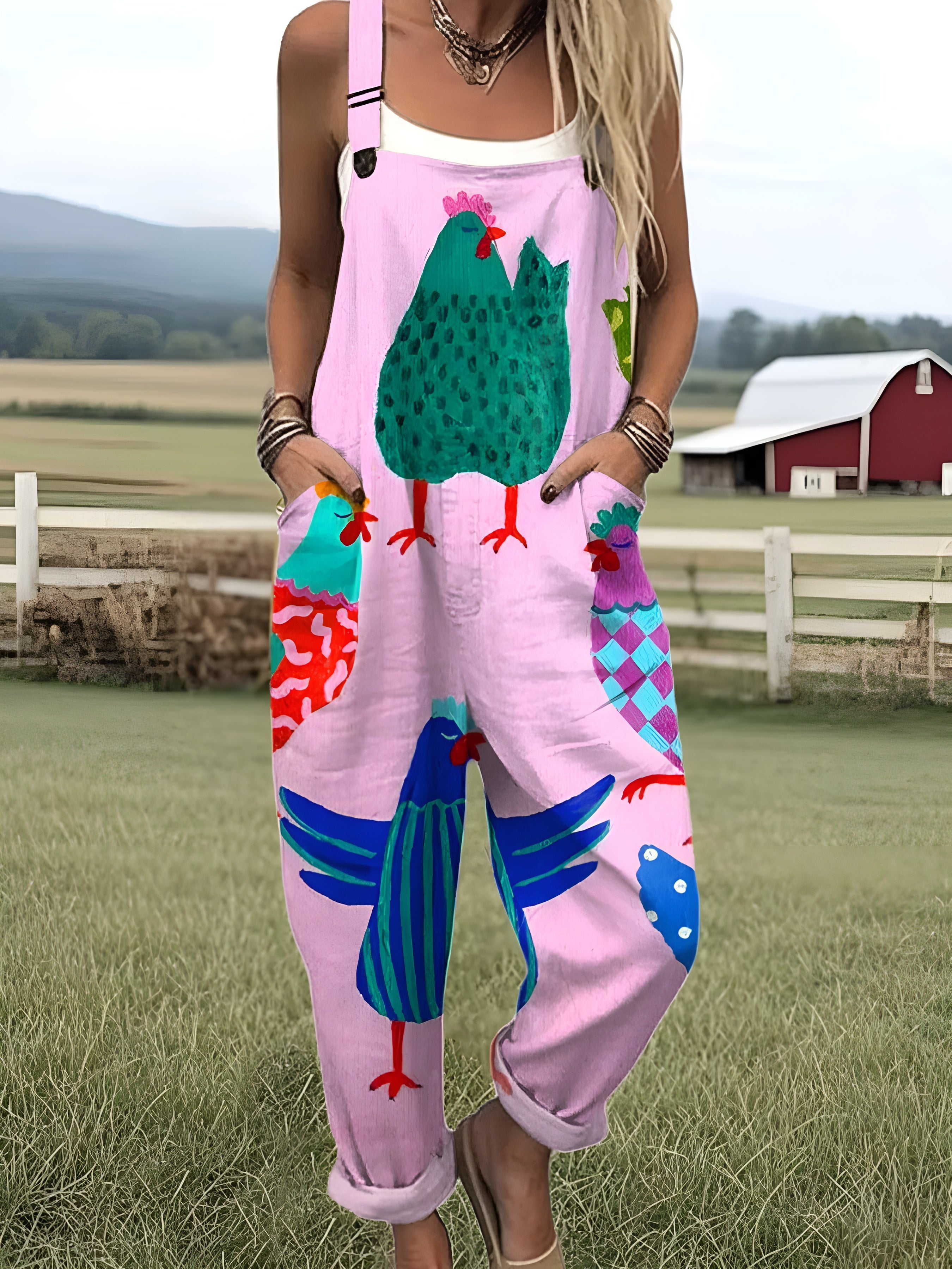 Vérane | Jumpsuit met roze print