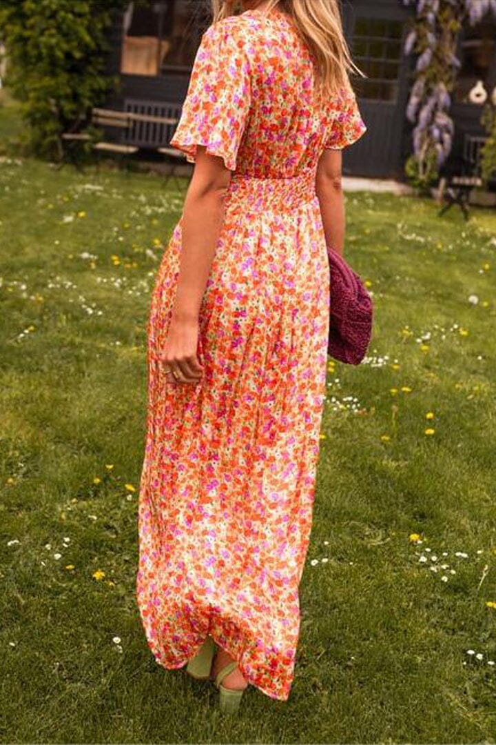 Amelia – Elegante Maxi Jurk met V-Hals